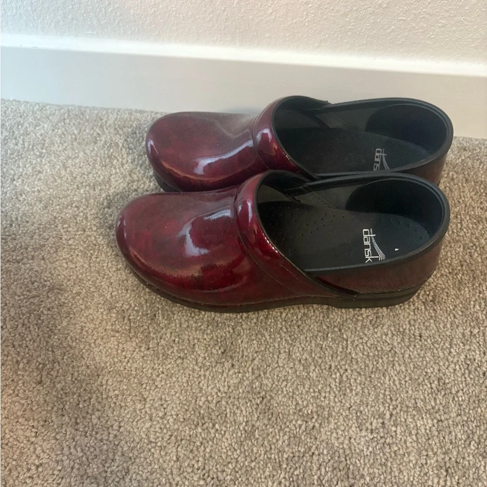 Dansko Burgundy Clogs - Picture 2 of 5